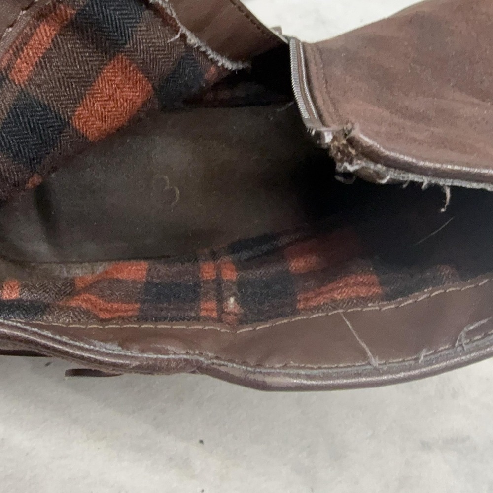 Baretraps Caine Boots Womens Size 7.5 Brown Faux Leather Ankle Buckle Zip - Picture 8 of 10